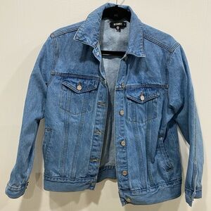 Missguided Blue Jean Jacket Trucker Style